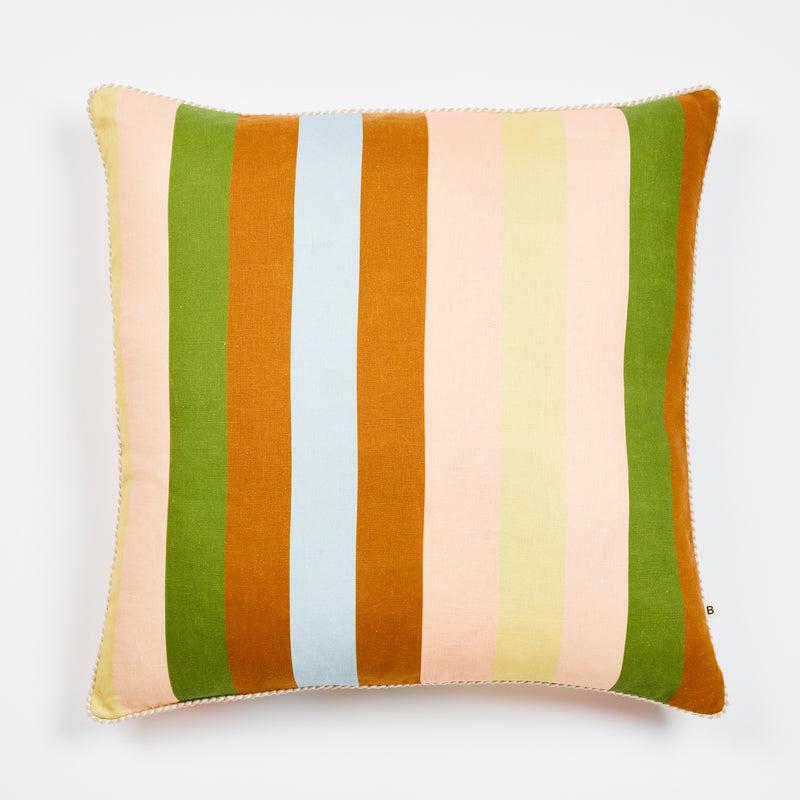Stripe Pastel Multi Cushion 60x60cm-Soft Furnishings-Bonnie & Neil-The Bay Room