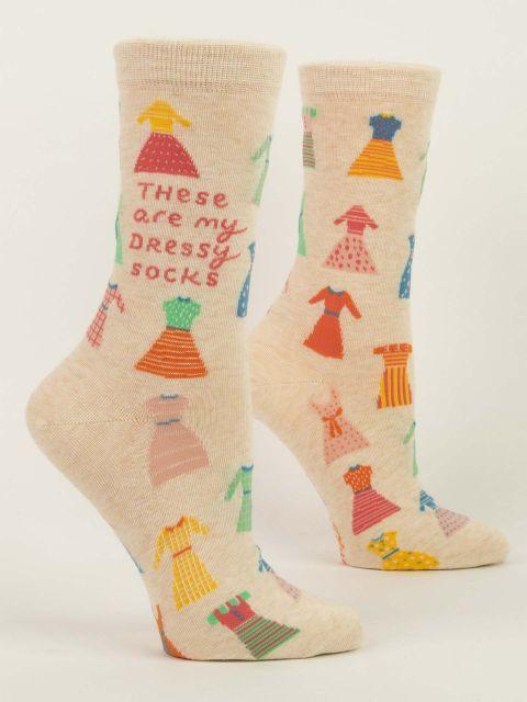 These Are My Dressy Socks Women's Crew Socks-Fun & Games-Blue Q-Women's Shoe Size 5-10-The Bay Room