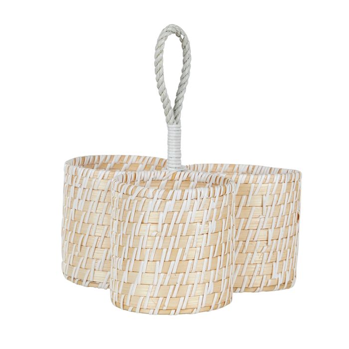 Tulum Rattan Bottle Holder/Caddy-Dining & Entertaining-Coast To Coast Home-The Bay Room