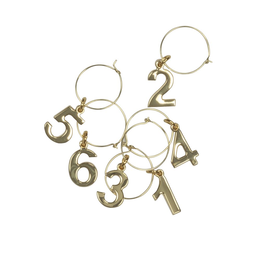 Wine Charms Set/6 - Gold-Dining & Entertaining-Davis & Waddell-The Bay Room