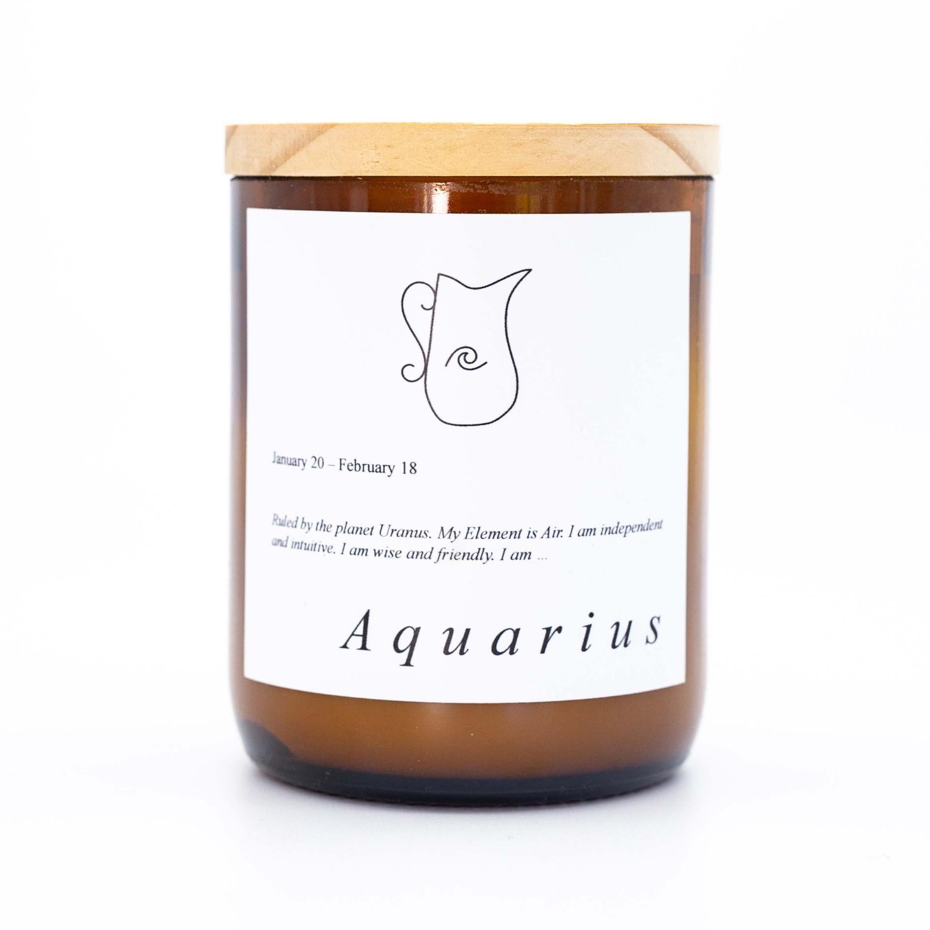 Zodiac Mid Soy Candle - Aquarius-Candles & Fragrance-The Commonfolk Collective-Mali-The Bay Room