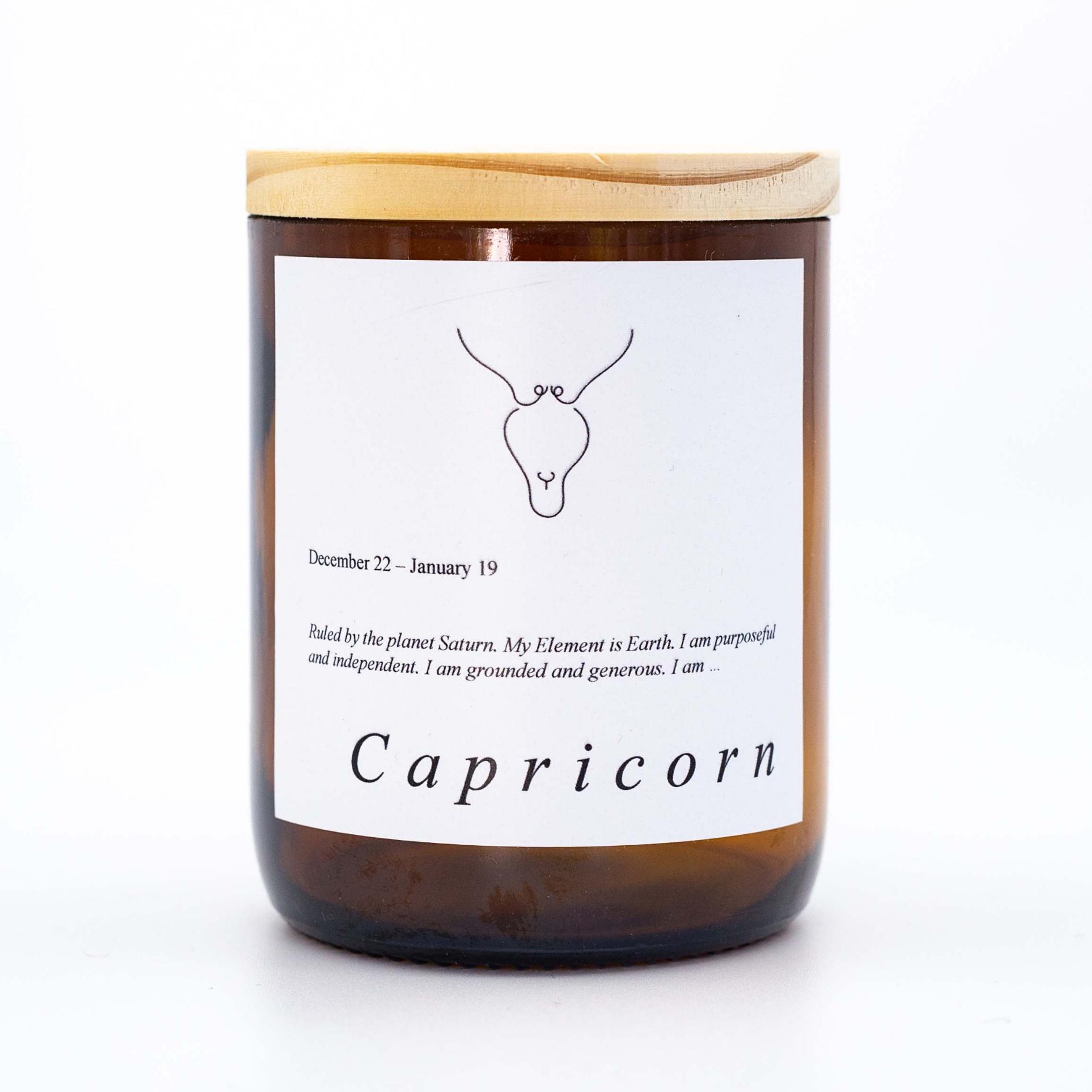 Zodiac Mid Soy Candle - Capricorn-Candles & Fragrance-The Commonfolk Collective-India-The Bay Room