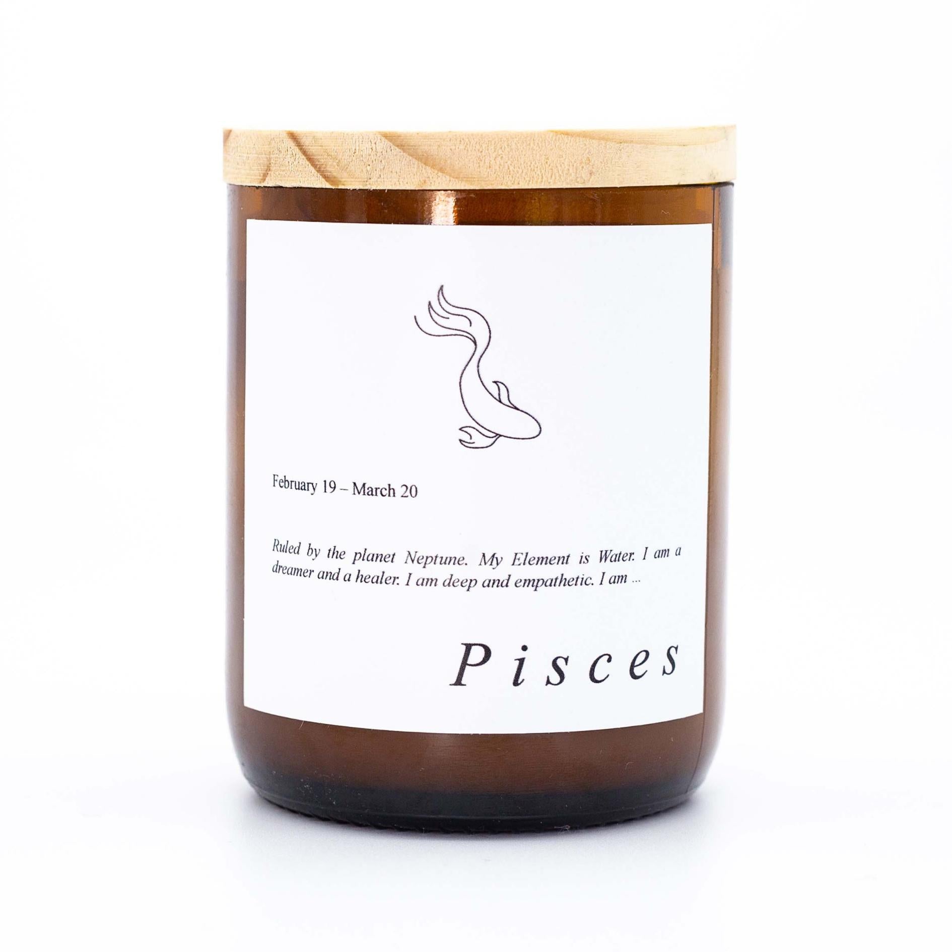 Zodiac Mid Soy Candle - Pisces-Candles & Fragrance-The Commonfolk Collective-The Bay Room