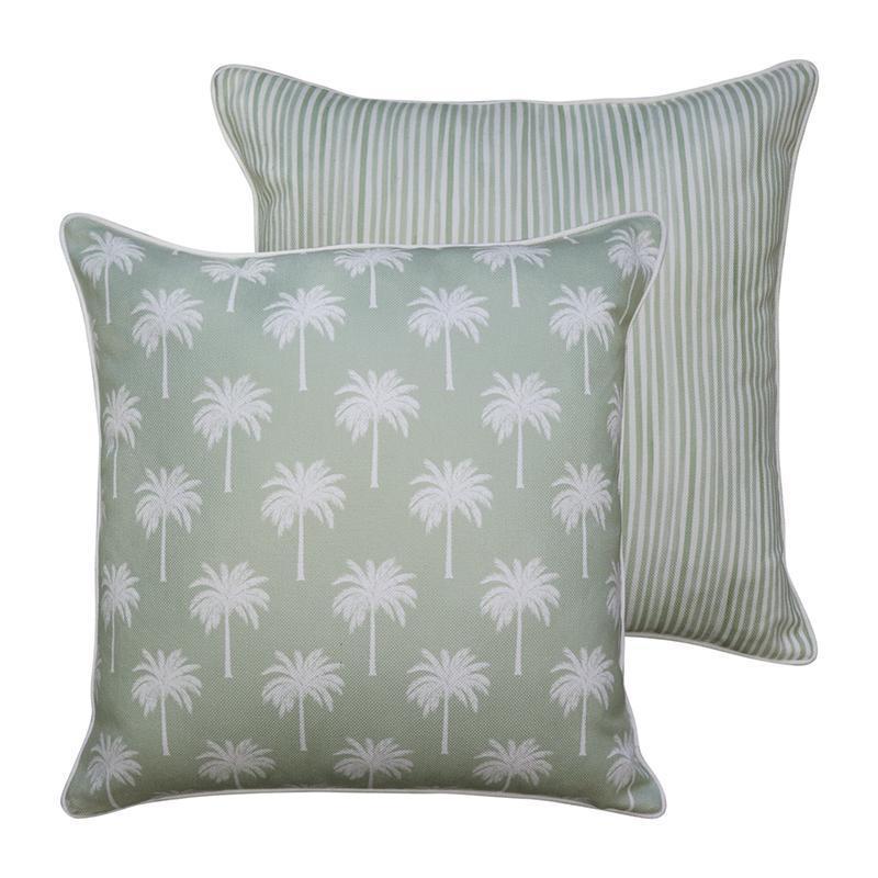 Tropic Light Green Cushion 50x50cm-Soft Furnishings-Madras Link-The Bay Room